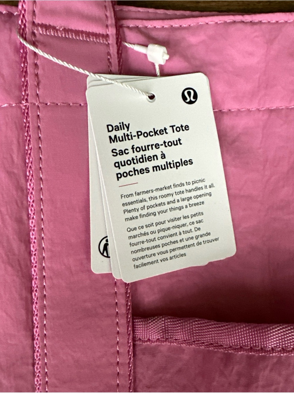 Lululemon Daily Multi-Pocket Tote Bag 20L- Sweet Sorbet - Picture 3 of 11